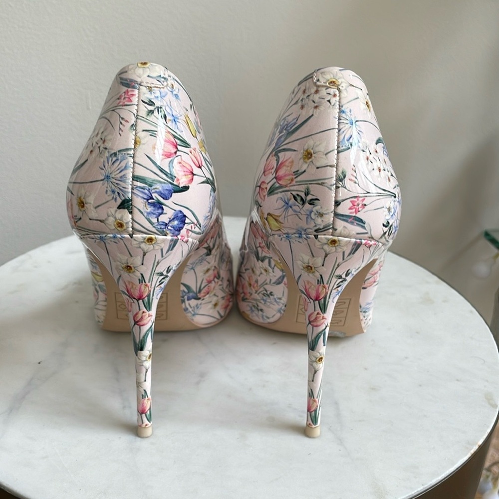 ALDO FLOWER PRINT LIGHT PINK PUMPS, 7.5 - Picture 4 of 6